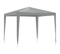 KUTYWEXFM Gazebo pieghevole per feste, 250 x 250 x 240 cm, grigio chiaro | Distributore di ombra compatto per giardino e parco: rifugio pieghevole in PE e acciaio per compleanni e feste.