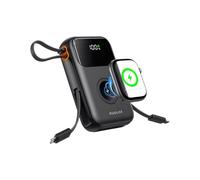 Kuulaa Power Bank per Apple Watch, 10000mAh Mini Powerbank con 2 Cavi Integrati, [Display LED] PD 22,5W Ricarica Rapida Batteria Esterna Portatile per Apple Watch 10/9/8/Ultra2/Ultra/SE iPhone iPad