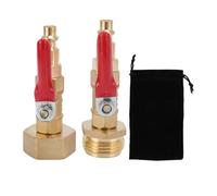 Kuuleyn 2 Pcs RV Winterize Blowout Adapter Kit,Brass Winterize Blowing Out Valve with Quick Connect Plug Ball Valve for Boat Travel Trailer,With1Storage Bag