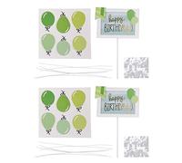 Kuuleyn 2 pezzi Topper per torta di buon compleanno Decorazioni con lettere Materiale misto Topper per torta di compleanno per cupcakes Festa di compleanno Decorazione da tavolo (Verde)