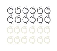 Kuuleyn 24Pcs Knitting Stitch Markers,Zinc Alloy Spiral Sheep Pattern, Durable Crafting Accessories for Fabric Crafts Knitting Crochet Projects Yarn Handmade DIY Tools (Black and White)