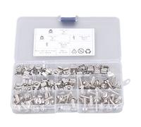 Kuuleyn 50 Sets Cage M5 Nut,Iron Rack Mount Cage Nuts,M5x20 Screw Kit Metric Square Hole Rack Mount Cage Nuts and Screws for Marine Yacht RV
