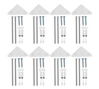 Kuuleyn 8 Packs Skateboard,Wall Mount Acrylic Display Rack,Storage Hanger Horizontal Vertical Use Durable Easy Installation Multi Purpose Aluminum Screw Caps Anodized