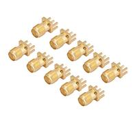 Kuuleyn Base Femmina SMA, Adattatori SMA, connettore SMA Passo 1,6 mm, Splitter SMA, 10 Pezzi Presa Base Femmina SMA in Ottone, Montaggio su PCB, connettori RF 50 Ohm