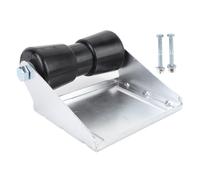 Kuuleyn Boat Trailer Rollers with Bracket 8 inch Keel Roller Assembly Kit Galvanized Steel Rubber Keel Roller for Small Yachts Commercial Vessels