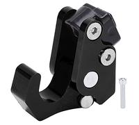 Kuuleyn Bracket Clamp Fastener Storage Bag Hook Bracket, Motorcycle Luggage Rack Fixing Buckle, Universal Motorcycle Hook CNC Aluminum Alloy Helmet Bag Luggage Hanger Carry Holder (Black)