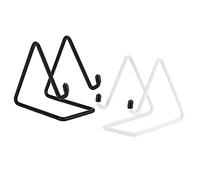 Kuuleyn Car Phone Mount, 2Pcs Phone Mount, Stable Triangular Design Rubber Head Protection Anti Rust Portable Tablets Holder for Mobile (Black White)