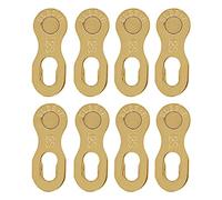 Kuuleyn Catena di bici in acciaio a 4 paia Link mancanti a 12 velocità Connettori a catena di connessione rapida per le biciclette di montagna in argento (Oro)