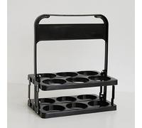 Kuuleyn Cesto Per Vino, Contenitore Per Bottiglie, Portabottiglie Portatile Per Bottiglie di Birra, Colore Puro, Pieghevole, Portaoggetti Per Bevande, Cesto Per Manico Per Birra da Picnic(nero)