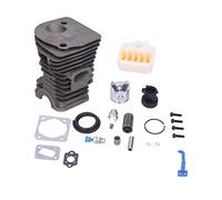 Kuuleyn Chainsaw Parts,340 345 350 Cylinder Piston Kit,Air Filter Paper Pad Intake Pipe Spark Plug Pressure Reducing Valve 40mm for Chainsaw Cylinder Piston Parts