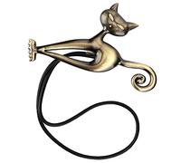 Kuuleyn Clip magnetiche per tende, design simpatico gatto, materiale in lega Decorazione per la casa Accessorio per finestra Forte forza magnetica Facile installazione Bella (Bronzo)
