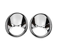 Kuuleyn Copertura del Faro Anteriore, 2 Pezzi Argento ABS Cromato per Auto Anteriore Faro fendinebbia Copertura Cornice Cornice Modanatura Adatta per Suzuki Vitara 16-18