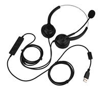 Kuuleyn Cuffie per Call Center, Cuffie con Microfono, Funzione Mute Cuffie USB per Call Center con cancellazione del Rumore USB Call Center con Cavo Super Lungo Protezione per l'udito