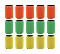 Kuuleyn Custodia per lattine, Set di coperture per refrigeratori isolate da 15 pezzi, Involucro termico per bevande in neoprene per frequentatori di feste Pescatore Accessorio per