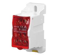 Kuuleyn Din Rail Box, DIN Rail Distribution Box, Universal Electric Terminal Block Power Wire Connector Junction 690V 125A (Rossa)