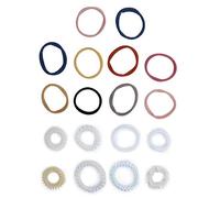 Kuuleyn Elastici per capelli 18 pezzi Set di fasce per capelli senza traccia di coda di cavallo in plastica con spirale a spirale