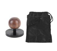 Kuuleyn Espresso Press, Coffee Tamper Black Aluminum Alloy Coffee Hammer with Spherical Wooden Handle for Coffee Making Accessory (58MM)