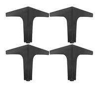 Kuuleyn Furniture Legs, 4 Pcs Iron Electroplated Furniture Cabinet Leg, for Sofa Bedside Table Coffee Table (13 points (1.8 thick) black)