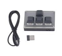 Kuuleyn Gaming Keyboard, Hot Swappable Gaming Keyboard, Type C Mechanical Keyboard 4 Key 2.4g USB Bt Custom Keypad for Game Office Media