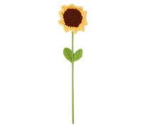 Kuuleyn Girasole all'uncinetto, squisito prevenzione a mano, sbiadimento di fiori artificiali a maglia per il cimitero del matrimonio eterno simbolismo bellissimo per festività.