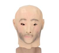 Kuuleyn Halloween Novelty,Latex human Head,Latex Man Headgear Party Props Novelty Party Prop Lifelike Washable Man Head Cover for Haunted House Cosplay