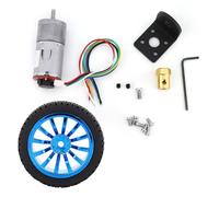 Kuuleyn JGA25 371 Motoriduttore encoder fai-da-te con staffa di montaggio Kit ruote da 65 mm per robot per auto intelligenti, Motore elettrico DC12V 40 RPM Coppia elevata con (Giri al minuto 500)