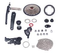 Kuuleyn Kit catena per bici da corsa, set deragliatore posteriore, gruppo a 10 velocità, cassetta a 10 velocità 46T, braccio della pedivella, movimento centrale, leva del cambio a (Foarnring 34T)