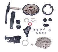 Kuuleyn Kit catena per bici da corsa, set deragliatore posteriore, gruppo a 10 velocità, cassetta a 10 velocità 46T, braccio della pedivella, movimento centrale, leva del cambio a (Foarnring 36T)