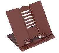 Kuuleyn Leggio per lettura, Leggio portatile pieghevole, Supporto in metallo con angolo di altezza regolabile Design ergonomico per la scuola di casa e ufficio (Coffee)