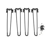 Kuuleyn Les jambes de table de, les jambes de meubles en fer en silicone, la forme de meubles minimalistes modernes noirs modernes avec des pieds réglables pour la table de (350 mm)
