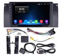 Kuuleyn Lettore multimediale per auto 9 pollici Navigazione GPS per Android10.0 Touch screen WiFi Adatto per Serie 5 E39 1996-2001 Vecchio 17-Pin Maschio (1+16G)