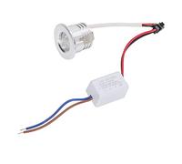 Kuuleyn Luci Doccia Per Doccia Interna, Mini Faretto COB da Incasso Dissipazione del Calore Stabile Faretto da Incasso a Soffitto a LED 3W Corpo Lampada Argento AC85-265V(6000K-Luce bianca positiva)