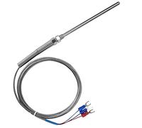 Kuuleyn M8 Termocoppia con messa a terra, Sonda sensore di temperatura, Filo PT100 Termocoppia con resistore in platino Sonda 100 mm Cavo sensore di temperatura 0-400 ℃ (O)