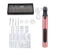 Kuuleyn Mini Electric Engraver,Etching Machines Cordless,Cordless Rotary Tool Aluminum Alloy Multifunctional Electric Engraving Pen for Nail Art Polishing Grinding Drilling (Rose Golden)