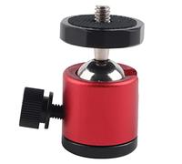 Kuuleyn Mini Testa a Sfera, Testa a Sfera Girevole a 360°, Attacco a Vite da 1/4" per Treppiede per Fotocamera DSLR Treppiede con Testa a Sfera (red)