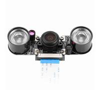Kuuleyn Modulo Fotocamera fisheye, modulo Fotocamera per Raspberry Pi 3/2/B Obiettivo grandangolare fisheye con Luce di riempimento Compatibile con modulo Fotocamera Originale Raspberry Pi