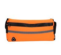 Kuuleyn Multi Functional Outdoor, borsa sportiva in vita, busta di stoccaggio del telefono cellulare in nylon con striscia riflettente cinghia regolabile in esecuzione in pista da (Arancia)