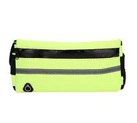 Kuuleyn Multi Functional Outdoor, borsa sportiva in vita, busta di stoccaggio del telefono cellulare in nylon con striscia riflettente cinghia regolabile in esecuzione in pista da (Verde fluorescente)