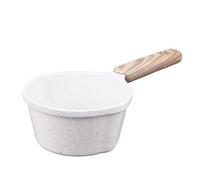 Kuuleyn Pentola da cucina con coperchio Pentola da cucina con coperchio Pentola piccola con impedisce l'approfondimento dei bastoncini Pentola in pietra medica con beccucci per (White)