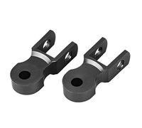 Kuuleyn Prolunga per estensione altezza ammortizzatore, 2 pezzi Universale nero Lega di alluminio per moto Ammortizzatore posteriore per dispositivo di rialzo Riser Pad per telaio 5 cm(Without screws)