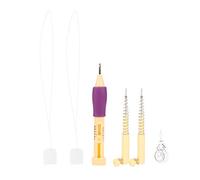 Kuuleyn Punch Needle Poking Stitch Felting Uncinetto Knitting Needle Stitching Punch Pen Set per Ricamo con 2 aghi a molla Set di attrezzi per artigianato fai-da-te