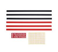 Kuuleyn Rastrello per baccelli adesivi, supporto a parete del supporto per capsule, supporto per supporto per baccello da caffè sotto gli armadie (3 Black + 3 Red)