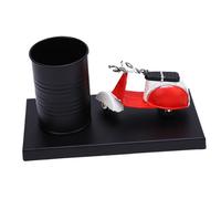 Kuuleyn Retro style pen holder,Desktop storage box,Pen Holder Round Stylish Pencil for Desk Vintage Makeup Brush Organizer Multifunctional Home Office Supplies (L Motorcycle Model)