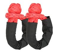 Kuuleyn Serce morbido e set di anelli di recupero, grilli di rimorchio per la resistenza alla rottura, grillo morbido 2 pcs a 35 tonnellate di rottura a cor di cor leggero per (Rosso)