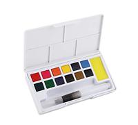 Kuuleyn Set di colori per acquerelli, colori ad acqua solidi portatili, set di pigmenti per acquerelli Forniture per pittura per disegni artistici scolastici