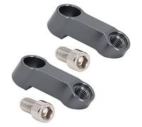 Kuuleyn Side Mirror Adapter Kit, 1 Pair 10mm/0.39in Motorcycle Mirror Mount Riser Extender Adapter Replacement for NMAX 155 125 2015-2022 (Grey)