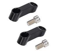 Kuuleyn Side Mirror Adapter Kit, 1 Pair 10mm/0.39in Motorcycle Mirror Mount Riser Extender Adapter Replacement for NMAX 155 125 2015-2022 (Black)