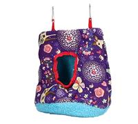 Kuuleyn Small pet hammock,Hanging pet hammock,Warm Bird Plush Soft Foldable Round Bird Hanging Nest for Parrots Parakeet