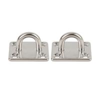 Kuuleyn Stainless Steel Square Eye Pad, Stainless Steel Hooks Marine, 2pcs Boat Square Pad Eye Stainless Steel Firm Marine SS Pad Hardware for Yacht (70 * 70mm（2305S0)