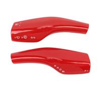 Kuuleyn Steering Wheel Gear Shift Cover, Protective Trim Interior Accessories, 1 Pair Steering Lever Cover Deformation Proof Decorative Protective Gear Shift Lever Cover for Vehicl (Red)